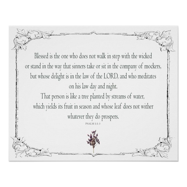 Psalm 1-1-3, Do Not Walk in Step with Sinners, Poster (Front)