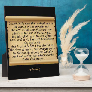 Psalm 1:1-3 plaque