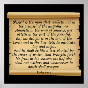 Psalm 1:1-3   poster