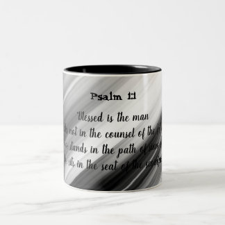 Psalm 1:1 Two-Tone coffee mug