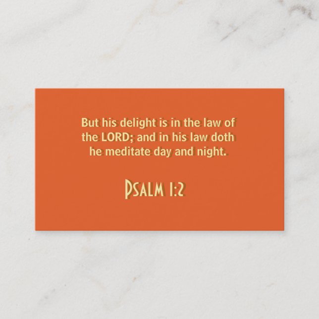 Psalm 1:2 Business Cards (Front)