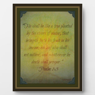 Psalm 1:3 Scripture Plaque