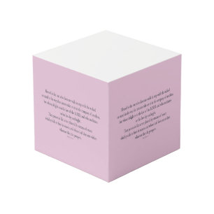 Psalm 1, does not walk in step with the wicked cube