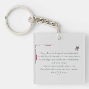 PSALM 1, does not walk in step with the wicked Keychain
