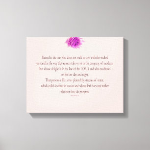 Psalm 1, Flower, Canvas Print