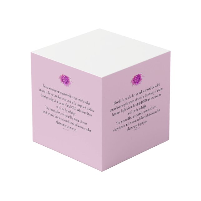 Psalm 1, Flower, Cube (Front Angled)