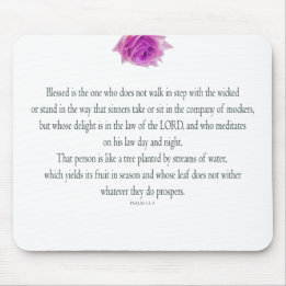 Psalm 1, Flower, Mouse Pad