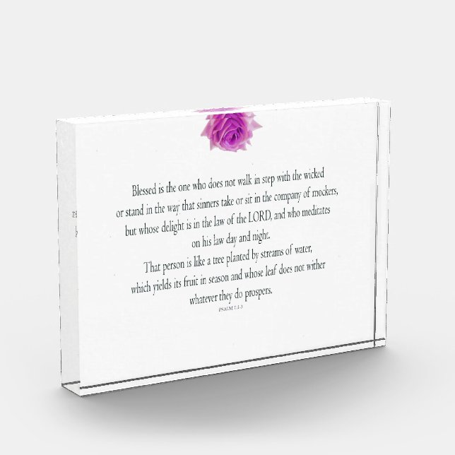 Psalm 1, Flower, Photo Block (Left)