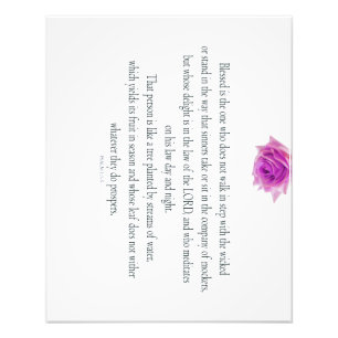 Psalm 1, Flower, Photo Print