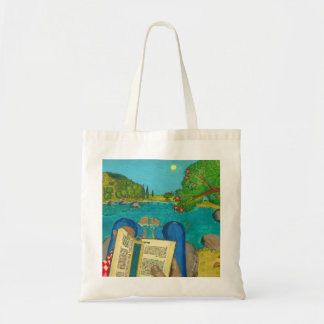 Psalm 1 in Hebrew Bible Jewish Christian Paintings Tote Bag