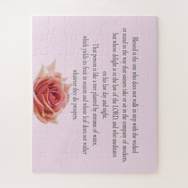 Psalm 1, Law day and Night, Streams of Waters, Jigsaw Puzzle (Vertical)