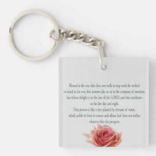 Psalm 1, Law day and Night, Streams of Waters, Keychain