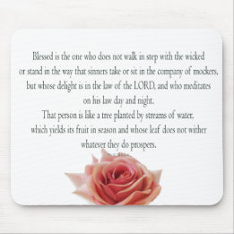 Psalm 1, Law day and Night, Streams of Waters, Mouse Pad