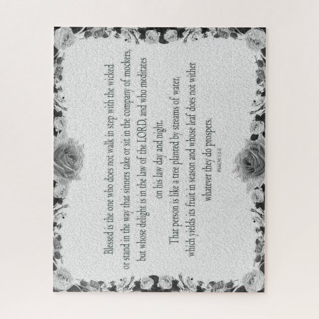 Psalm 1 Scripture Art Path of the Righteous Jigsaw Puzzle (Vertical)