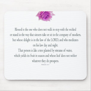 Psalm 1 Scripture Art Path of the Righteous Mouse Pad