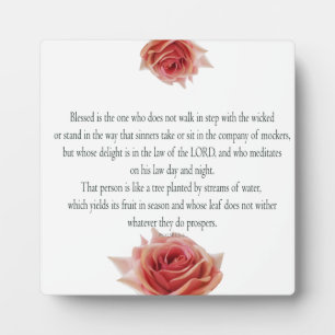 Psalm 1 Scripture Art Path of the Righteous Plaque