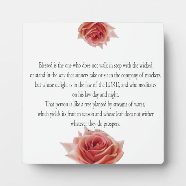 Psalm 1 Scripture Art Path of the Righteous Plaque (Front)