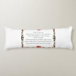 Psalm 1 with Flower Borders Body Pillow