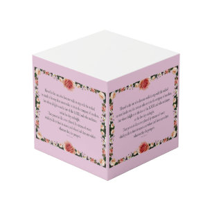 Psalm 1 with Flower Borders Cube