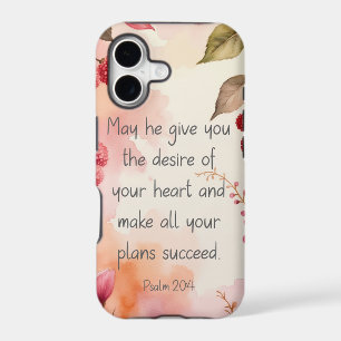 Psalm 20:4 Desire of Your Heart Scripture   Floral