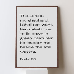 Psalm 23:1–2 –  Desert Faith Minimalist Poster