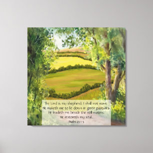 Psalm 23:1-3 canvas print