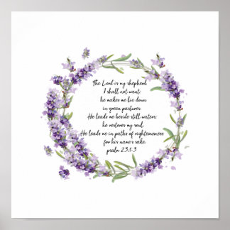 Psalm 23: 1-3 Poster