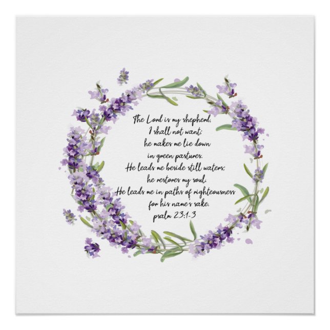 Psalm 23: 1-3 Poster (Front)