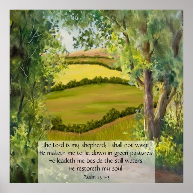 Psalm 23:1-3  poster (Front)