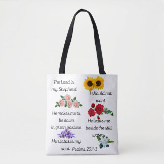 Psalm 23: 1--3 Shopping Tote Bag