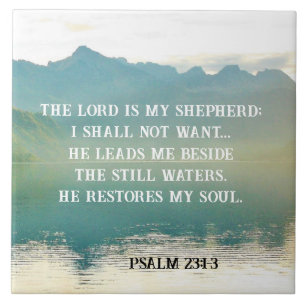 Psalm 23 1-3 The LORD is My Shepherd Tile