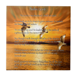 Psalm 23:1-6 The Lord Is My Shepard Tile
