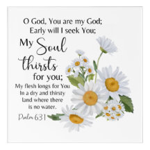 Psalm 23:1 Bible Scripture Chamomile Flowers