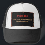 Psalm 23:1 Bible Verse Christian Trucker Hat<br><div class="desc">Psalm 23:1
“The Lord is my shepherd; I shall not want.”</div>