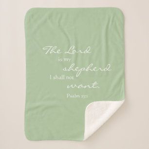 Psalm 23:1 Christian faith Sherpa Blanket