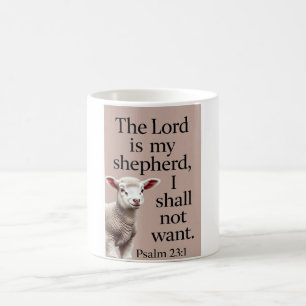 Psalm 23:1 Christian Lamb Coffee Mug