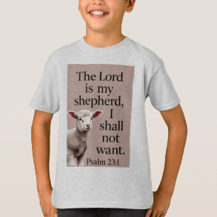 Psalm 23:1 Christian Lamb Kid's Tee Shirt