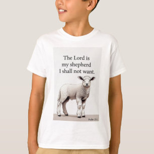 Psalm 23:1 Christian Lamb Kid's Tee Shirt