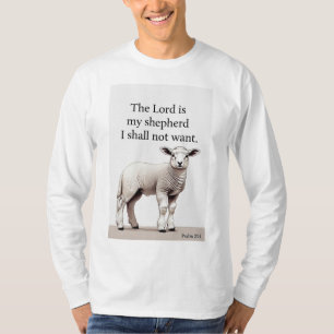 Psalm 23:1 Christian Men's Long Sleeve Tee Shirt