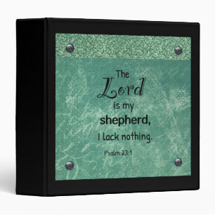 Psalm 23:1 Christian Typography Design Binder
