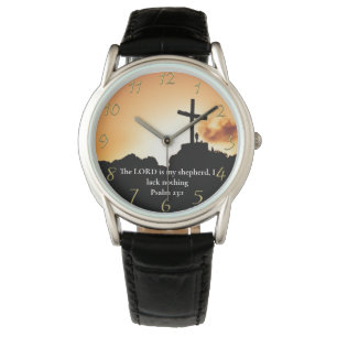 Psalm 23:1 cross on a mountain watch