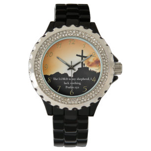 Psalm 23:1 cross on a mountain watch
