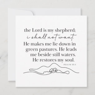 PSALM 23:1 - Personalized Note Card