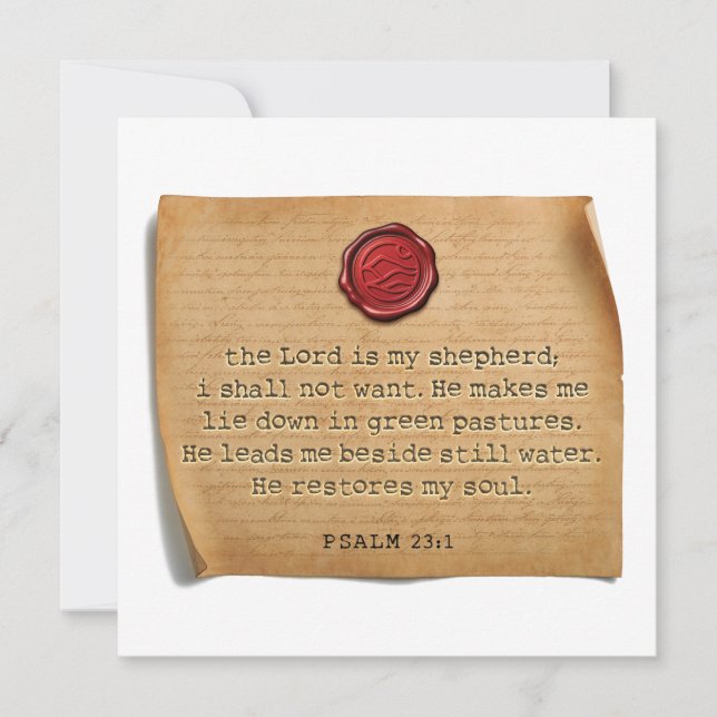 PSALM 23:1 - Personalized Notecard (Front)