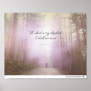 Psalm 23:1 - The Lord is my shepherd Poster