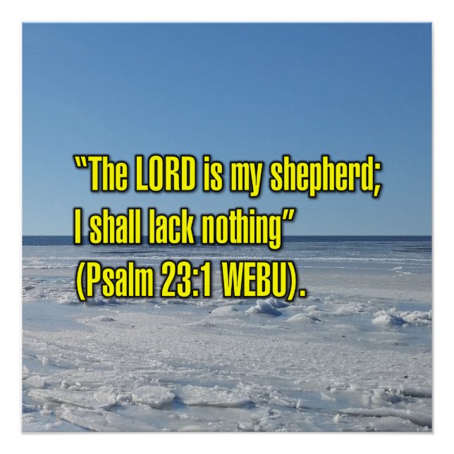 Psalm 23:1 WEBU Poster (Front)