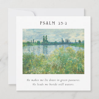 Psalm 23:2 Bible Verse Post card