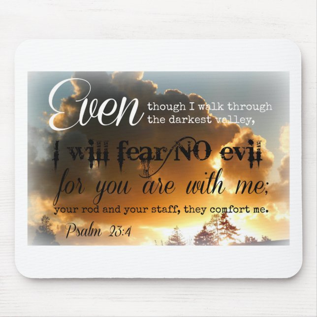 Psalm 23:3 Golden Sky Mouse Pad (Front)
