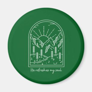 Psalm 23 3 Refreshes Soul Christian Bible Verse Magnet