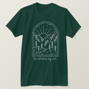 Psalm 23 3 Refreshes Soul Christian Bible Verse T-Shirt